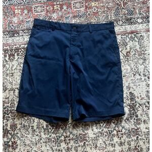 Nike Men's Standard Fit Stitch Golf Shorts Flat Front Blue Size 36